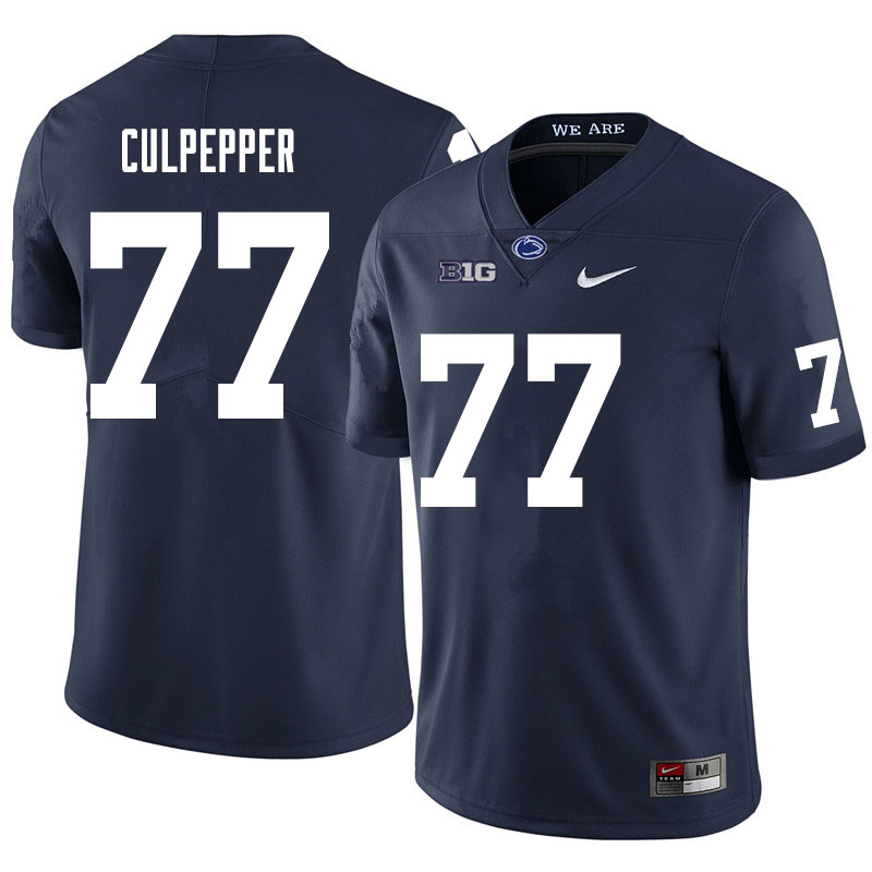 NCAA Nike Men's Penn State Nittany Lions Judge Culpepper #77 College Football Authentic Navy Stitched Jersey JZH7698EK